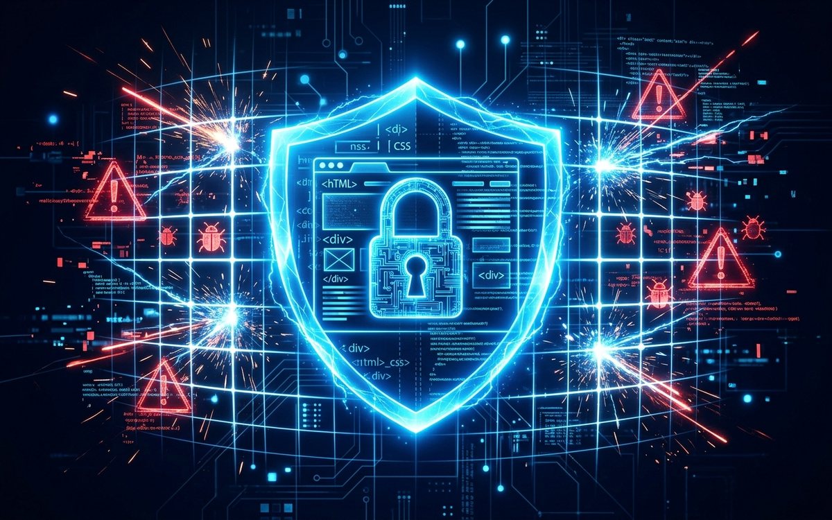 Sécurité WordPress : bouclier et cadenas protégeant un site contre les attaques
