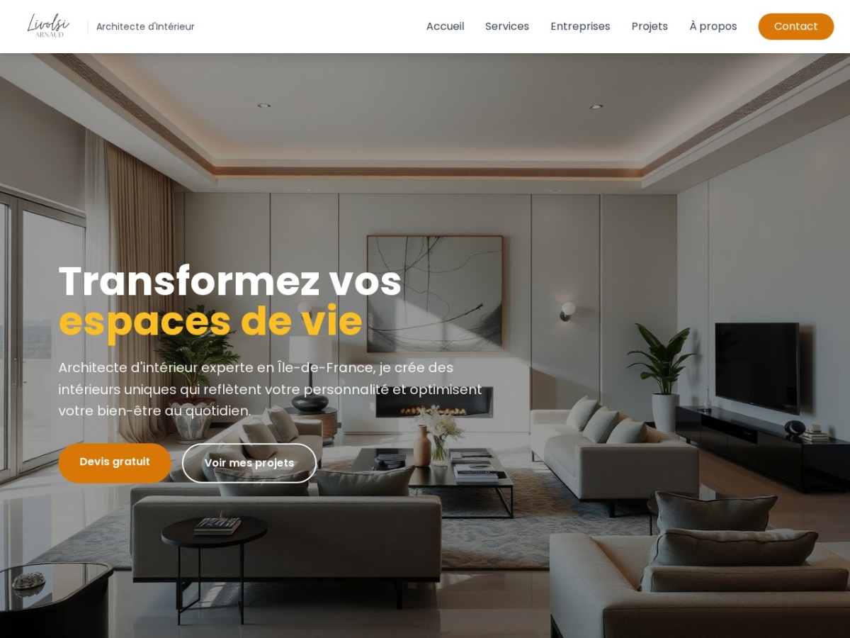 Architecte d'intérieur - Site portfolio d'architecte d'intérieur