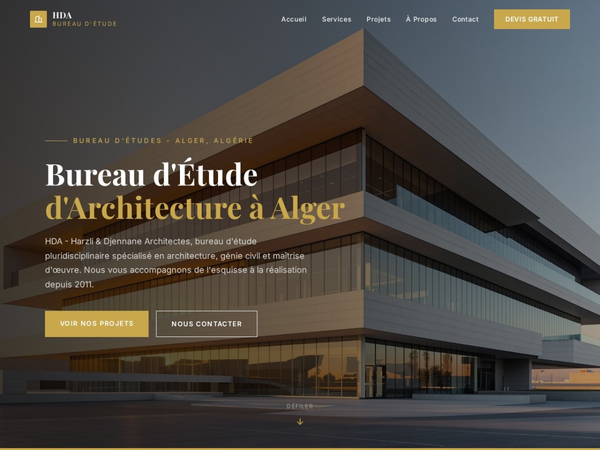 Bureau d'étude Algérie - Site web architecture et ingénierie