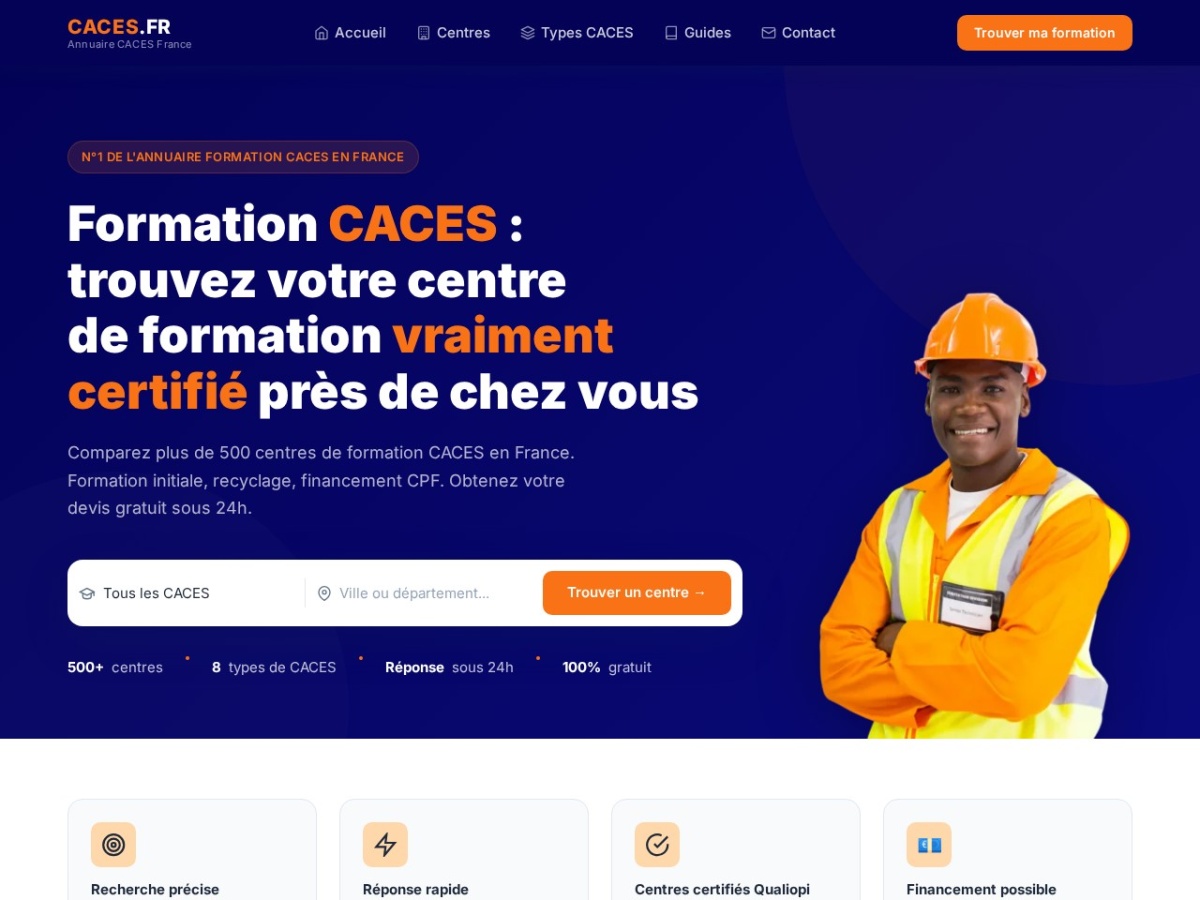 CACES - Site web formation CACES engins de chantier