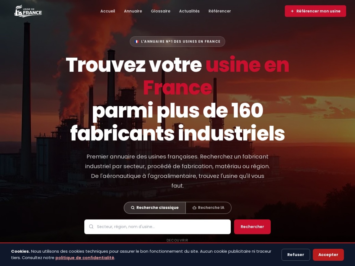 Usine de France - Annuaire industriel et fabricants français
